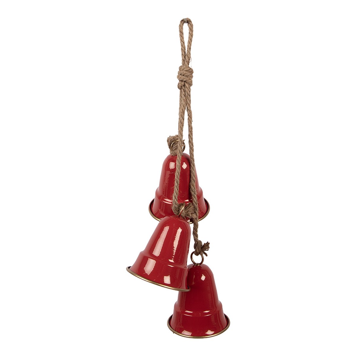 Clayre & Eef Hanger Bel 11x11x48 cm Rood Metaal