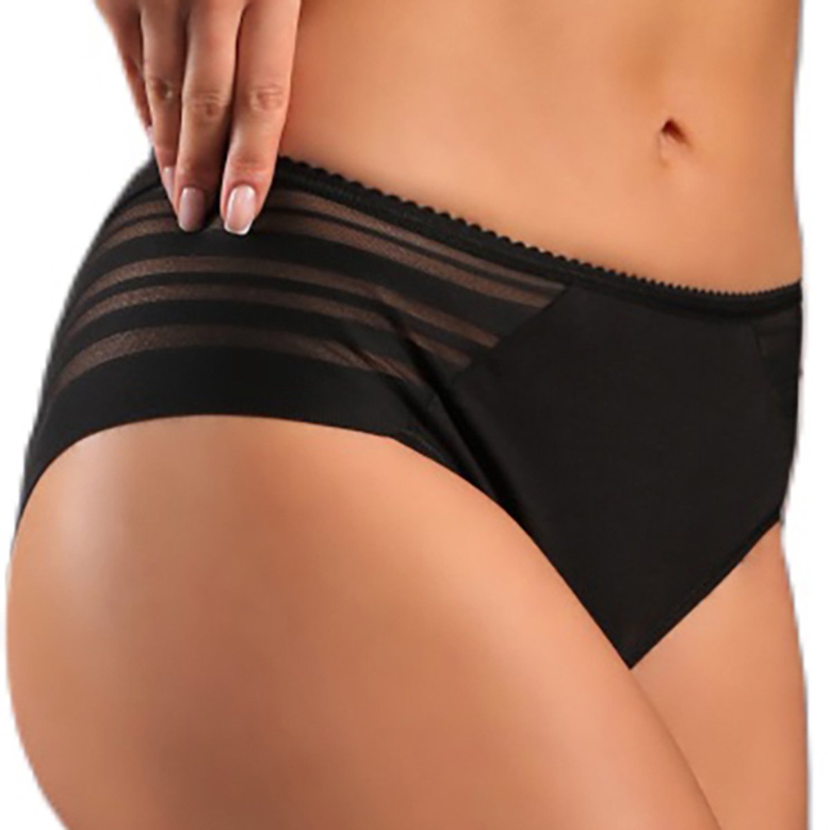 FUNNY DAY Dames Slip ALESSANDRA - Zwart - Maat 2XL - Katoen