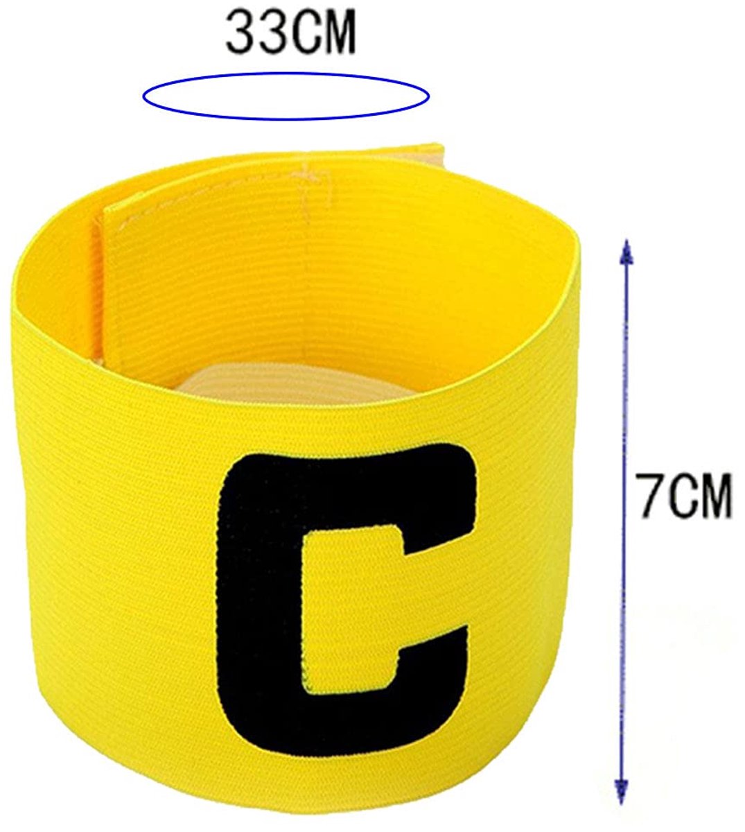 Jonyx - Aanvoerdersband - Captain band - Sportband - Elastisch - Geel - 1 stuk