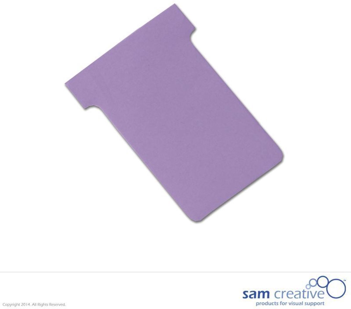 Sam Creative T-kaart Type 3 - Paars - 100 stuks - Planbord - Kaartplanner