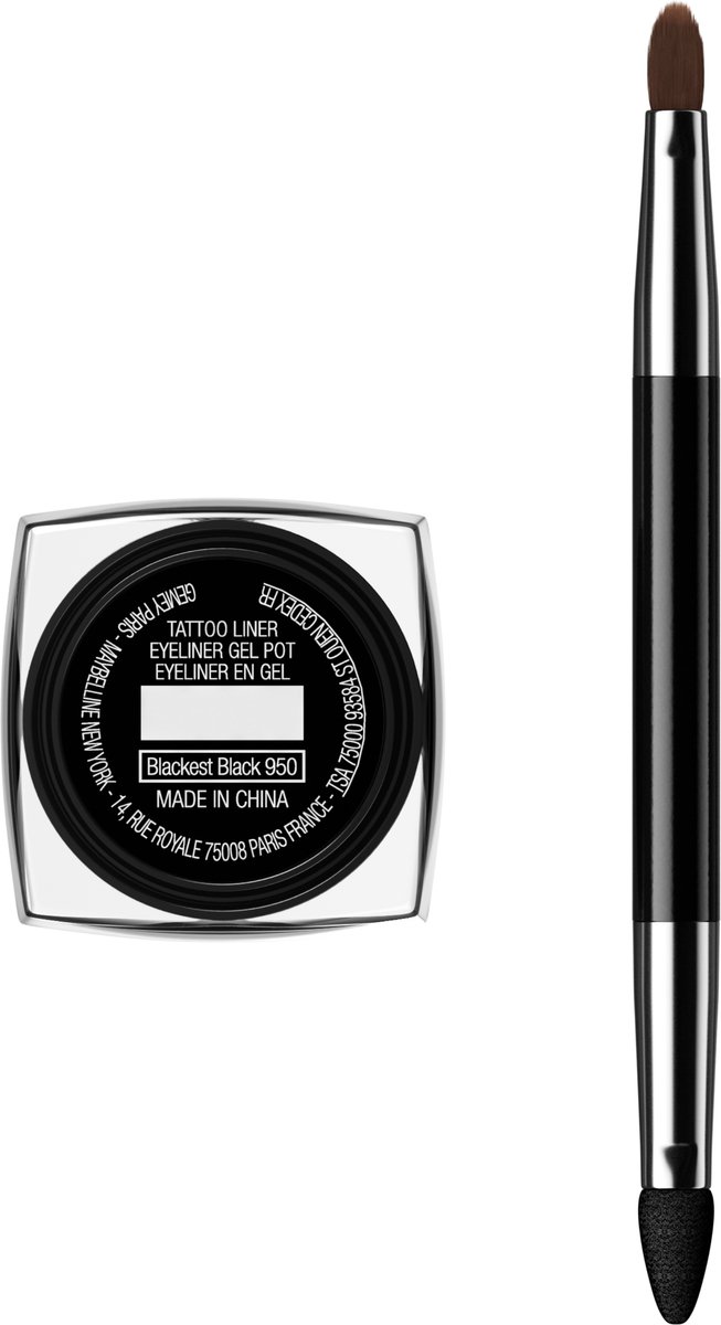 Maybelline New York Tattoo Liner Gel Pencil - poeder-in-gel formule voor zachte applicatie - oogpotlood - waterproof - tot wel 36 uur langhoudend - vlekt niet - zwart
