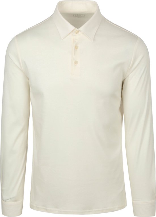 Polo Desoto Essential à manches longues , Off White - Taille L - Homme