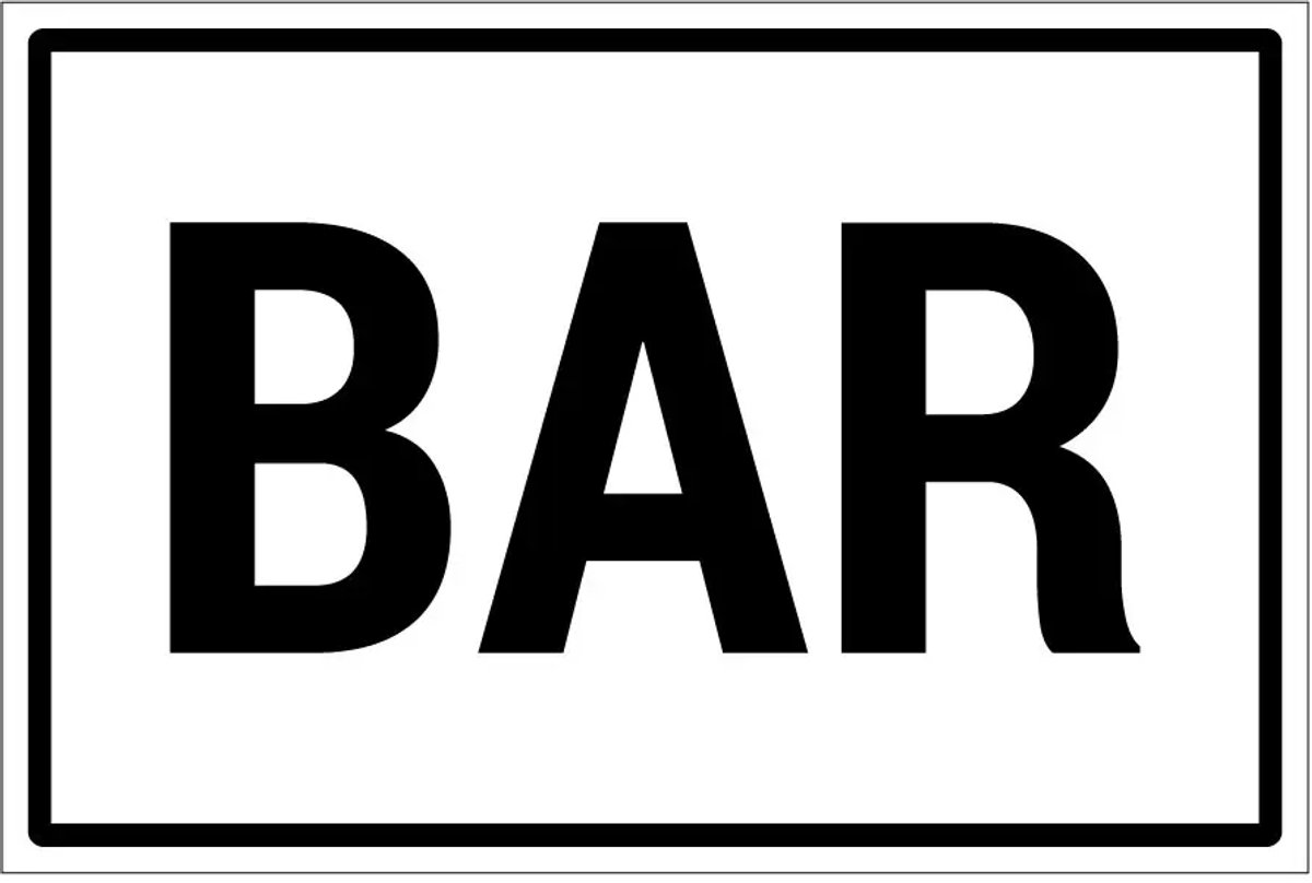 Bar sticker | 18 x 12 cm