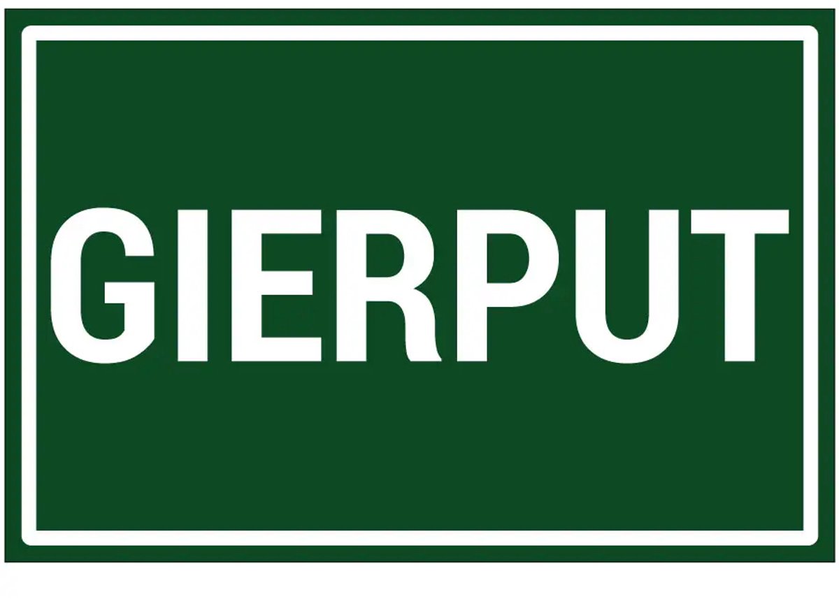 Gierput sticker | 45 x 30 cm