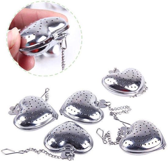 Blended Lifestyle® Thee-ei Hartvorm - Set van 3 stuks - Inclusief lekplaatjes