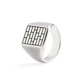 PRINS. Zegelring - PR0006-P-18 - Sterling Zilver - Maat 18