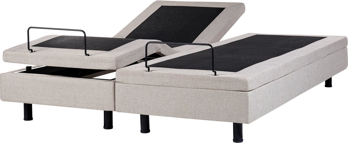 DUKE - Tweepersoonsbed - Beige - 180 x 200 cm - Polyester