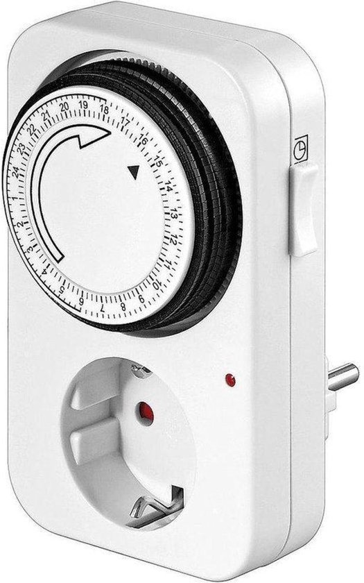 Schakelklok - Analoog - Tijdschakelaar - Schuko - 24 uur - Allteq