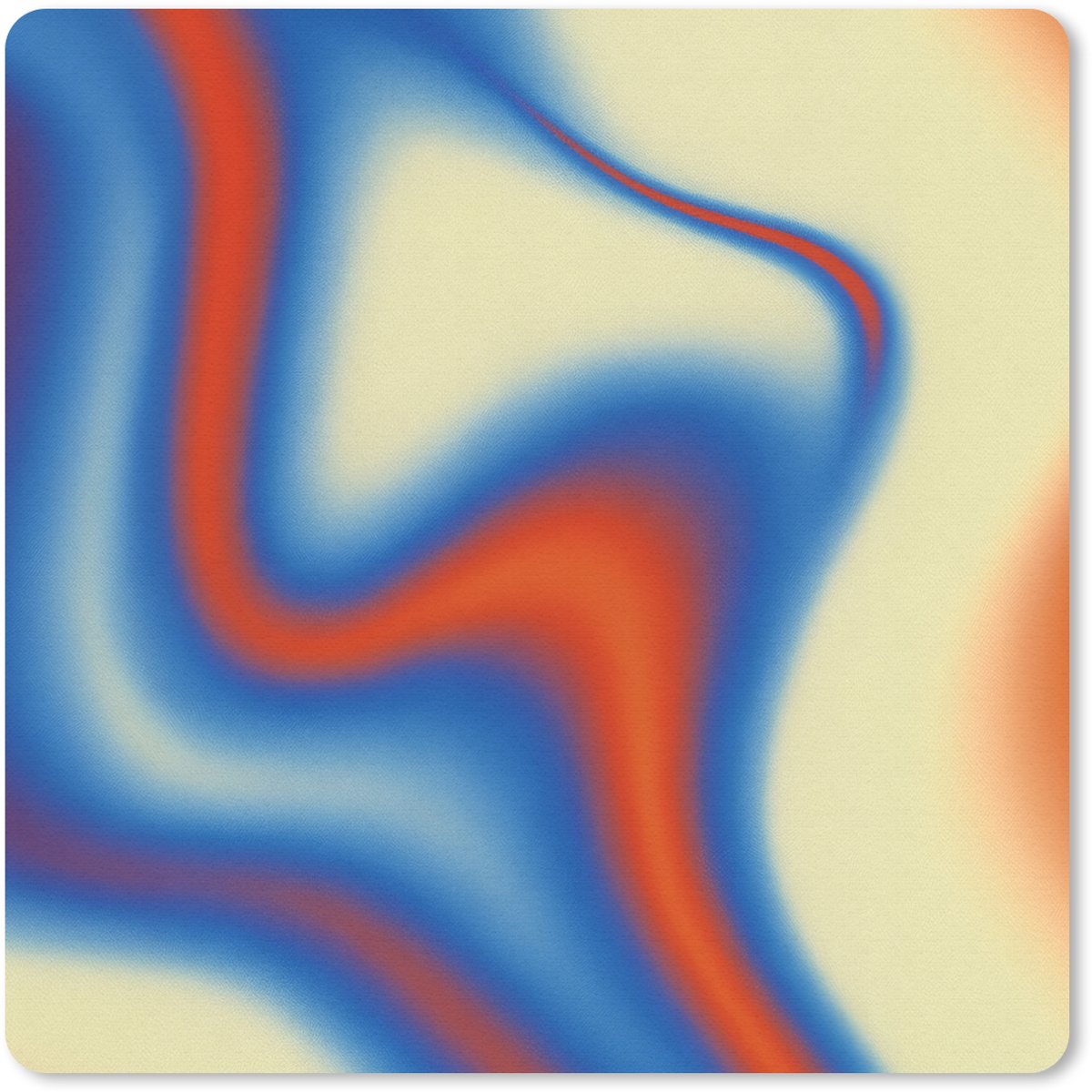 Muismat 20x20 cm - Mousepad Golven - Kleurrijk - Abstract - Muismatten