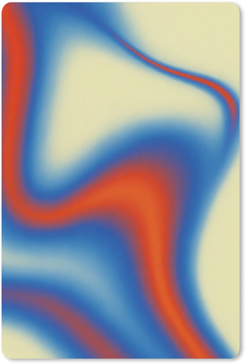 Muismat 18x27 cm - Mousepad Golven - Kleurrijk - Abstract - Muismatten
