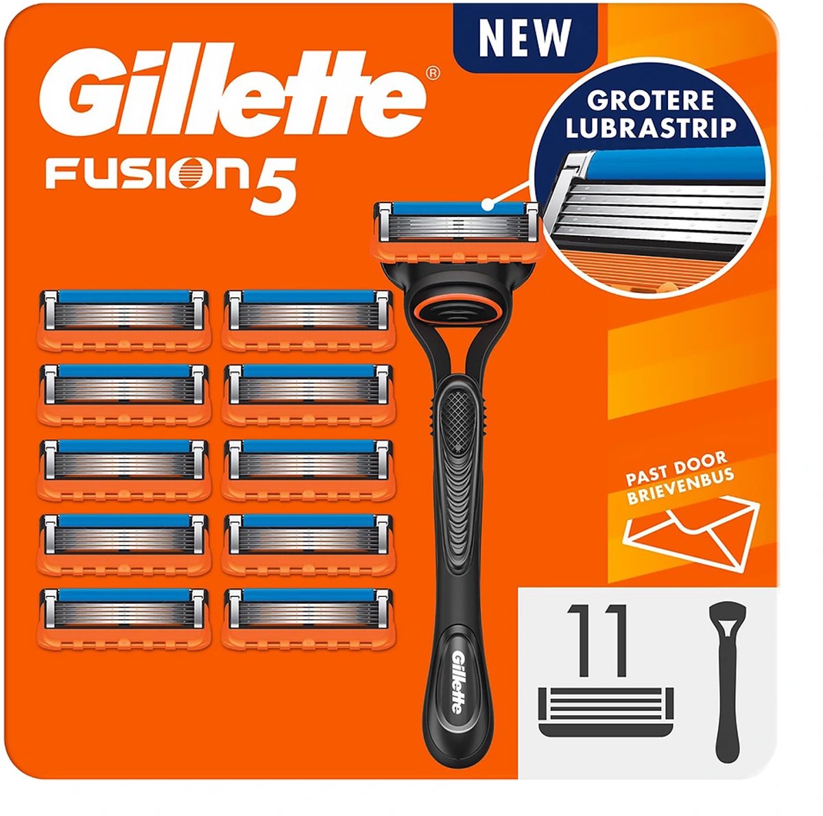 Gillette Fusion5 Scheersysteem Voor Mannen - 1 Handvat - 11 Scheermesjes