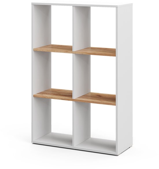 Vicco meuble de rangement cube , Blanc, 72 x 108 cm avec 4 boîtes