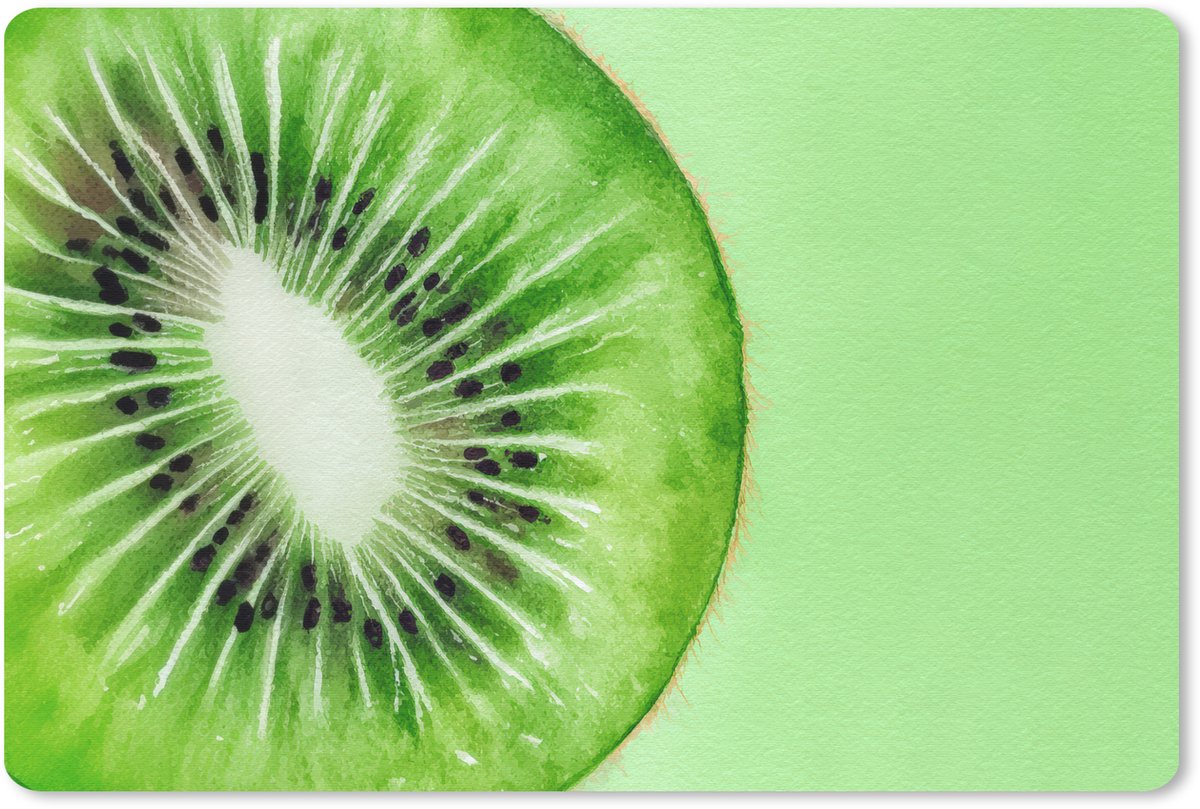 Muismat 27x18 cm - Mousepad Kiwi - Groen - Fris - Muismatten