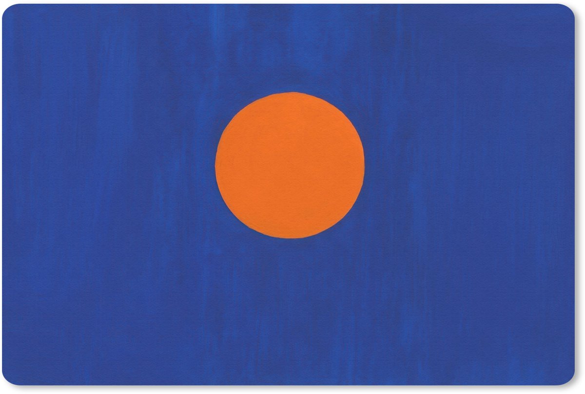Muismat 27x18 cm - Mousepad Vorm - Rond - Minimalistisch - Blauw - Muismatten