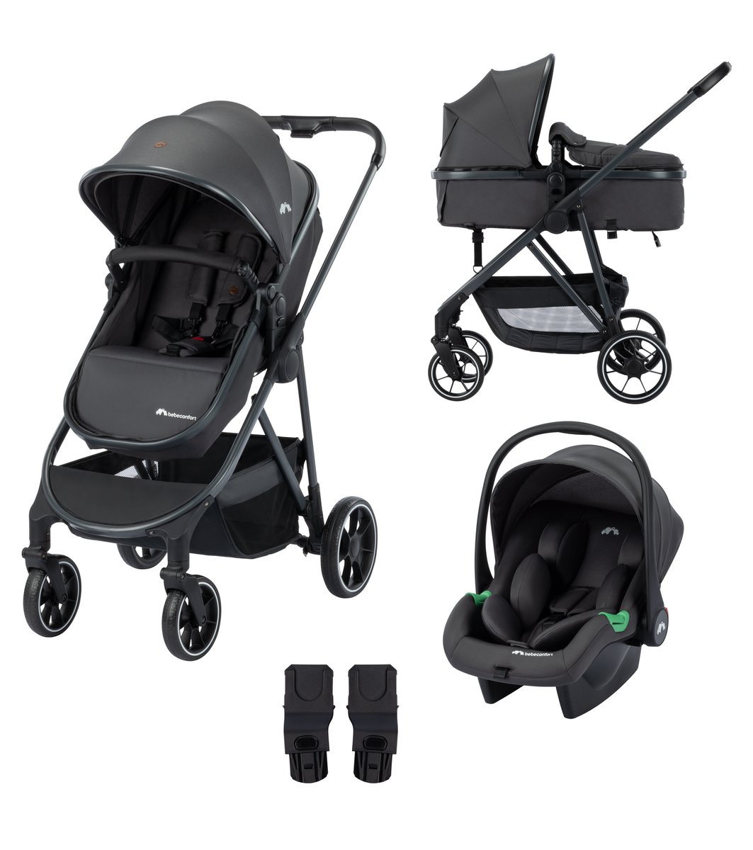 Bebeconfort Brume Trio - Kinderwagen 3-in-1 - Mineral Graphite - Vanaf 0 tot 4 jaar
