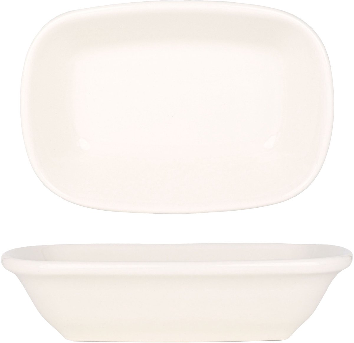 Bonna Serveerschaal - Gourmet - Porselein - 12x8.5 cm - set van 2