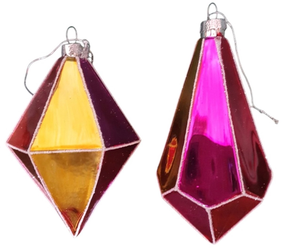 Mica Decorations Hang ornament druppel ,Set van 6 ,H15xD7cm