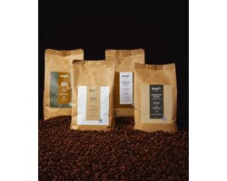 Georgies - Koffie - Koffiebonen Proefpakket - Premium Bonen - 2 kg Café Explorer – Signature & Single Origin - 4x500g (koffiebonen 2kg) – 100% Arabica & Robusta – Vers Gebrande Espresso & Filter Koffiebonen – Premium RFA Koffiebonen