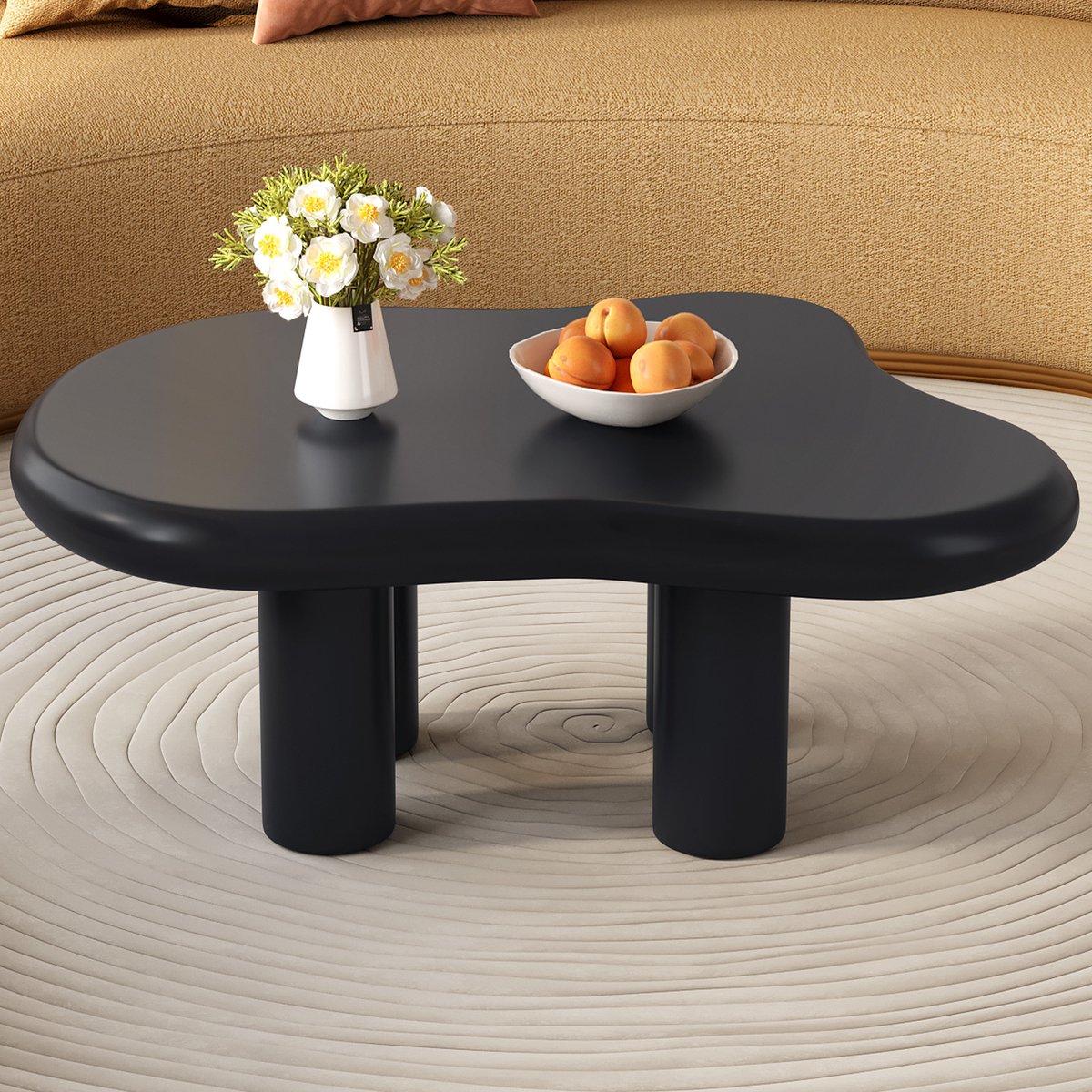 Guyii Modern Salontafel 90 cm - Meubels Salontafel wolk zwart - Salontafels