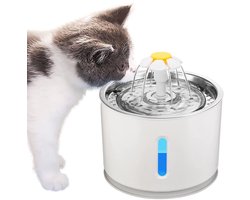 Katten Drinkbak - Kat - Hond - Waterdispenser - 2.4L - Automatische uitschakeling na watertekort - Drinkfontein voor huisdieren - RVS - Waterautomaat-Waterfontein Huisdieren - Water fontein - voor huisdieren Katten Drinkbak