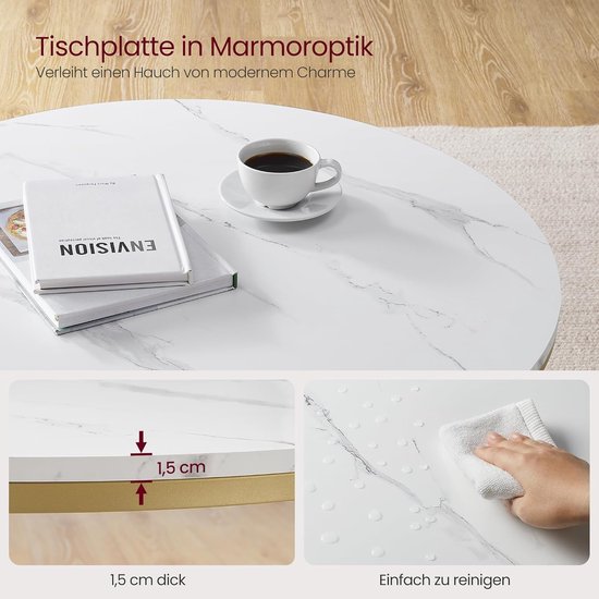 Pugsdrly Salontafel voor een moderne woonkamer, met 2 laden en 2