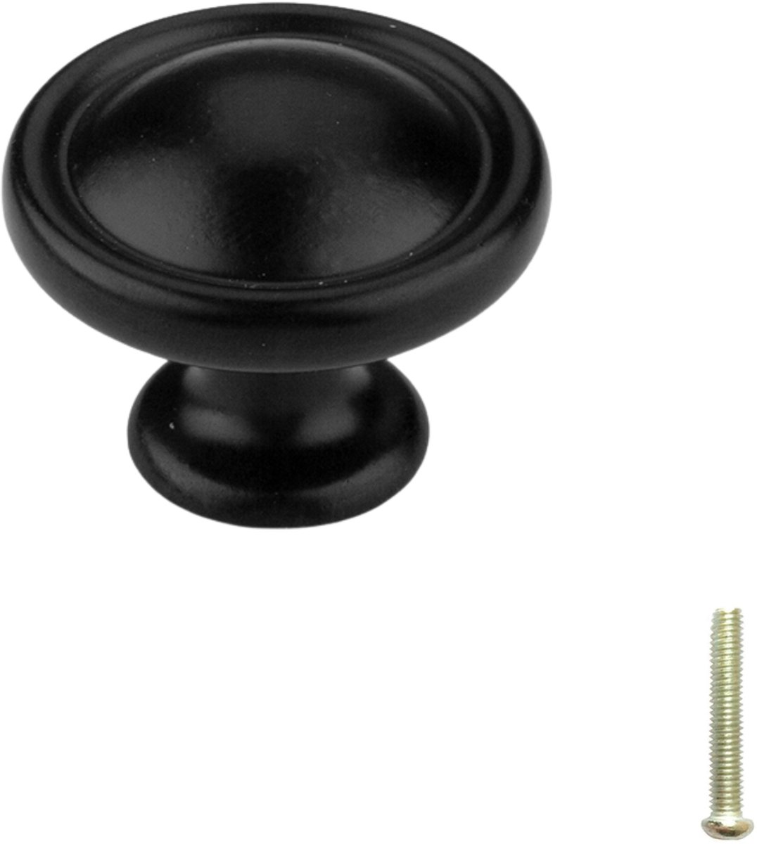Zwarte Kastknop - Meubelknop 3cm – Handvat - Meubelknoppen - Kastknoppen