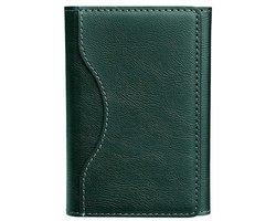 Pasjeshouder Portemonnee - Geschikt voor iPhone 12/13/14/15/16/17 (Mini/Pro/Max/Plus/Air) – Opvouwbare leren kaartsleuven - Geschikt voor MagSafe Hoesjes - Groen