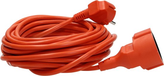 Rallonge 30 mètres - Rallonge extérieure pour 2000 Watt maximum - Rallonge extérieure IP20 - 3 x 0 mm² - Oranje