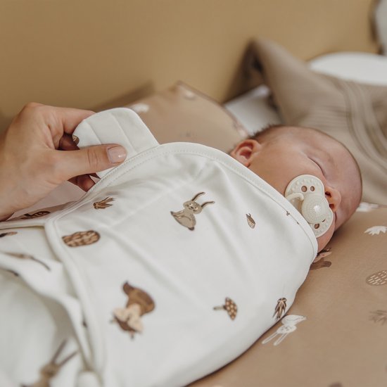 Meyco Baby Forest Animals Swaddlemeyco Inbakerdoek - Sand - 0-3 Maanden - 2-pack van Meyco Baby — afbeelding 3