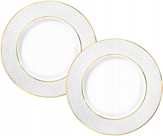 Wilmax Set van 6 platte borden, diameter 20 cm, van wit porselein, geschikt voor de vaatwasmachine, ontbijtborden, taartborden, verpakt in elegante geschenkdoos Wilmax Set van 6 platte borden, diameter 20 cm, van wit porselein, geschikt voor de vaatwasmachine, ontbijtborden, taartborden, verpakt in elegante geschenkdoos