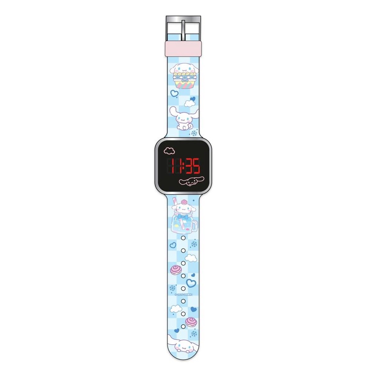 Sanrio Cinnamoroll LED Kinderhorloge (Hello Kitty) - Digitaal LED-Display - Siliconen Band - Voor Kinderen