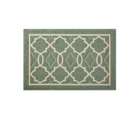 Schoonloopmat - Deurmatten - Polypropyleen en TPR - Rechthoek - Absorberend en Wasbaar - Droogloopmat - Antislipmat - Deurmatten - Inloopmat - Entreema - Doormat - Badmatten - Voor binnen of buiten - 50x80cm - Groen