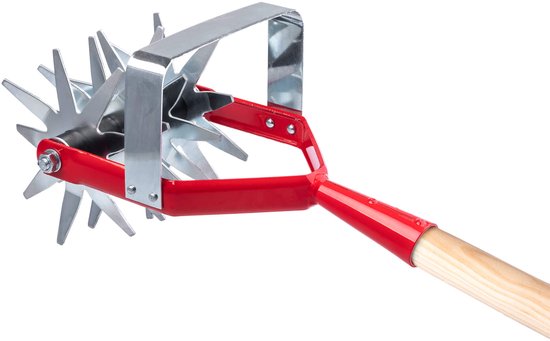 KADAX Sterfrees met wiedemes, tuinfrees, kruimelaar voor het losmaken van de BO-den, cultivator voor tuin, gazon, onkruid, rolhak, stalen bodemkruimelaar (met houten steel) van Merkloos	 — afbeelding 5