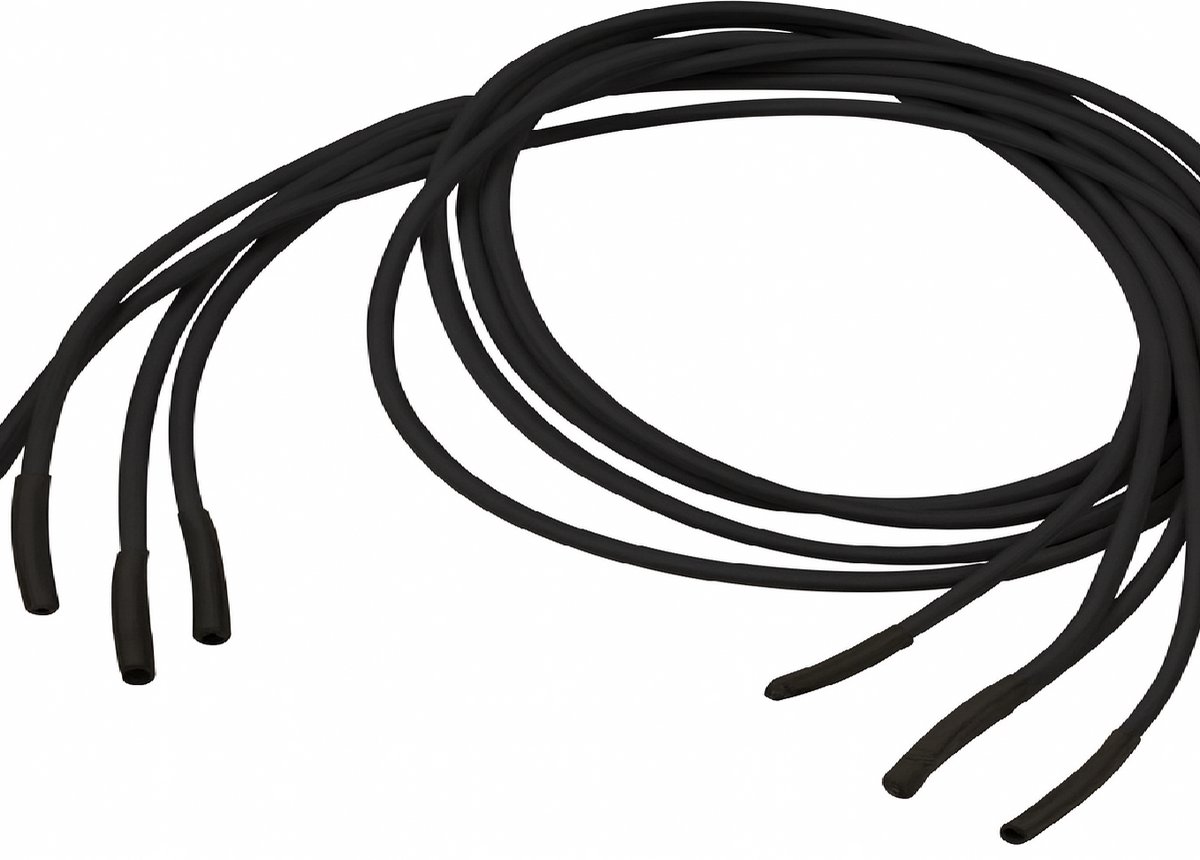 Vitility - Schoenveters - Elastisch - Zwart - 80 cm - 3 paar