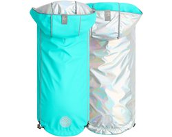 Reversible Raincoat - Neon Yellow with Tie Dye - XL
