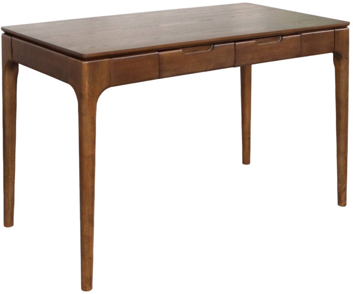 sweeek - Tafel/bureau rubberhout essenfineer 2 laden - l 120 x b 60 x h 76 cm - alienor