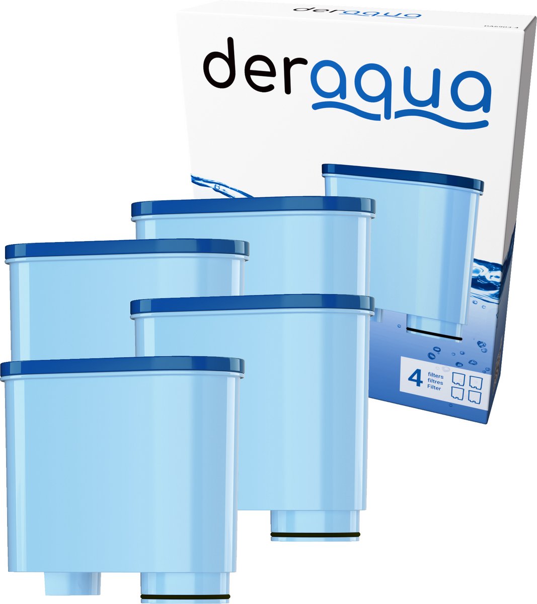 Waterfilter compatibel met Philips AquaClean CA6903/10 CA6903/22 CA6903 kalkfilter, Aqua Clean filterpatroon voor Saeco en Philips koffieautomaten, 4 pack