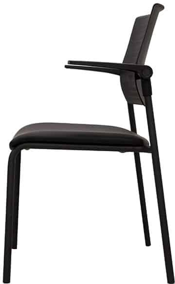 Conferentiestoel Serie 118 met blauwe pu zitting