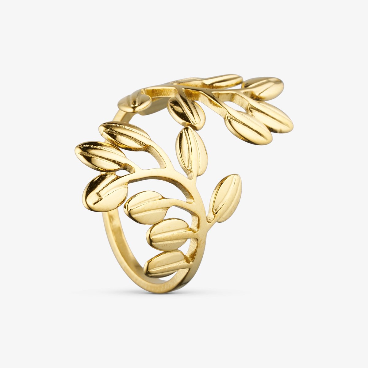 Wolff Jewelry - Belva Ring - Verstelbaar - Gold Plated - Verguld - Goudkleurig - Waterproof - Dames - Cadeau - dochter - vrouw – vriendin – moeder - verjaardag