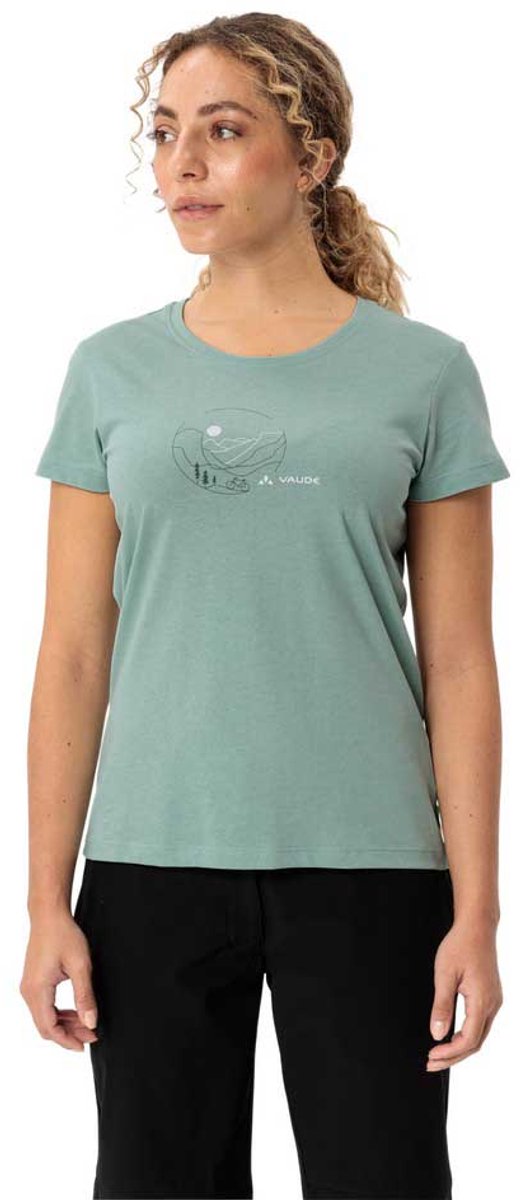 Vaude Bike Cyclist V T-shirt Met Korte Mouwen Vrouw Dusty Fern