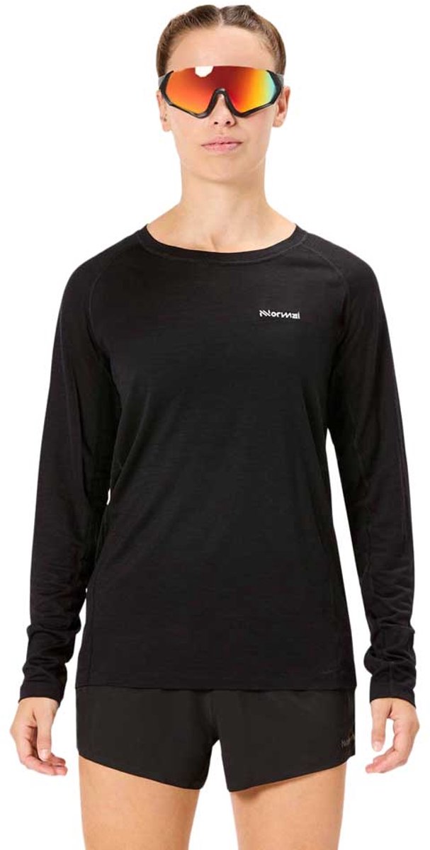 NNormal | Merino Long Sleeve Shirt | Dames | Black | M -