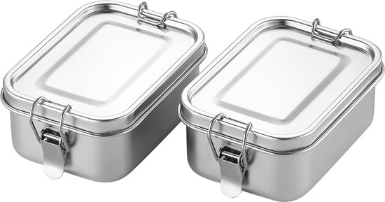 Lunchbox - RVS staal & bamboe - 900 ML - Grace is Green