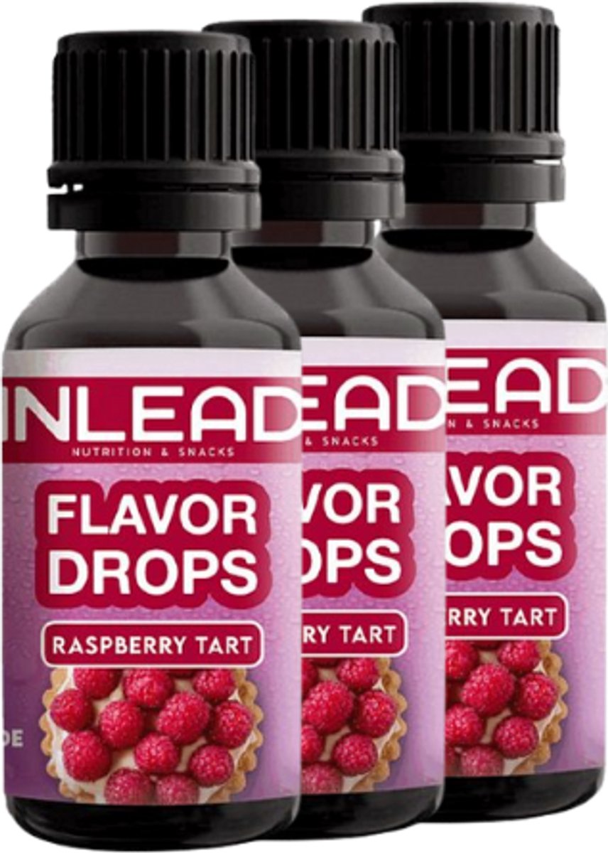 Inlead | Flavor Drops | Raspberry Tart | 3 stuks | 3 x 30 ml