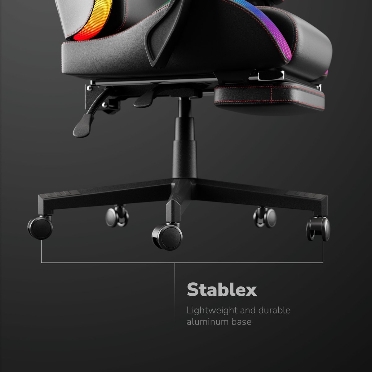 HICON Gamestoel met Led - Gaming Chair thumbnail 5