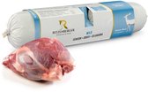 Ritzenberger Puppy Wild met Groenten gestoomde worst. Doos 12 rollen, per rol 2 x 400 gram. Totaal 9.6 kilo