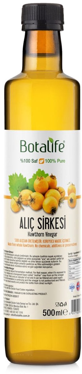 Botalife Meidoornazijn - Natuurlijke fermentatie azijn - Alic Sirkesi - 100% puur - 500 ml