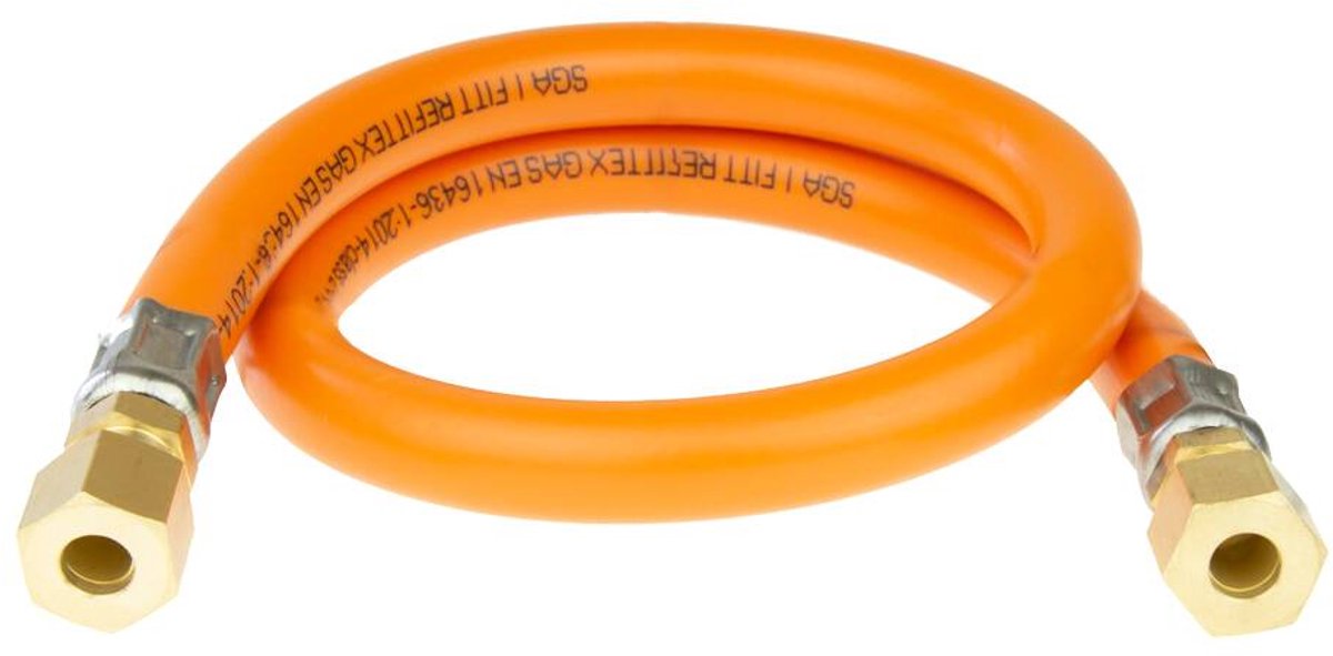 Gasslang pvc 2x 8mm knelkoppeling - 2 meter