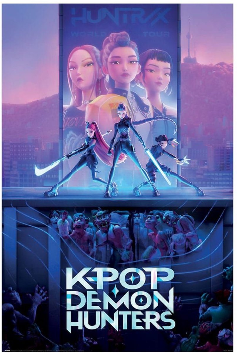 Pyramid KPop Demon Hunters poster - Netflix - Arden Cho - Rumi - Mira - Huntrix - muziek - 61 x 91.5 cm multi