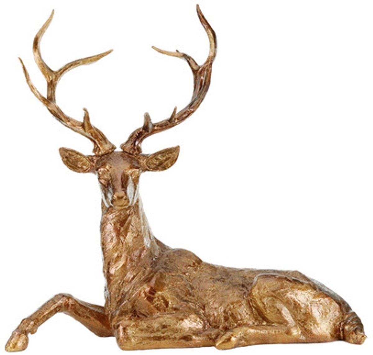 Goodwill Hert-Rendier Goud-Brons H 82.5 cm