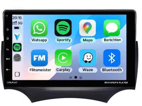 Autoradio 2/32GB met wireless Carplay en Android auto | Geschikt voor Ford Ka 2007-2016 | Radio scherm met Navigatie | 2007 2008 2009 2010 2011 2012 2013 2014 2015 2016 | Titanium